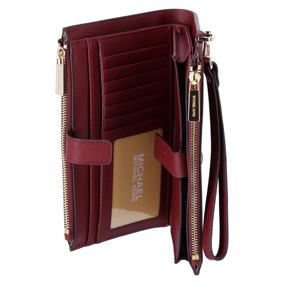 MK double zip wristlet