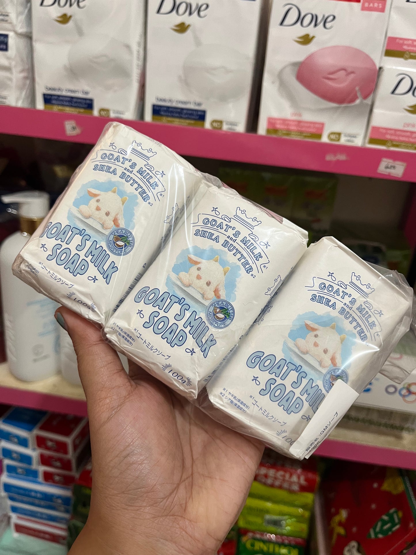 Goat milk soap with shea butter from Japan (sold per pack 6pcs)