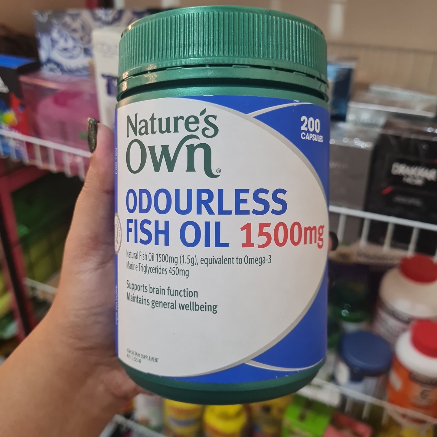 NATURE'S WAY/ NATURE'S OWN ODOURLESS FISH OIL 1000mg, 1500 mg and 3000mg 200 softgels