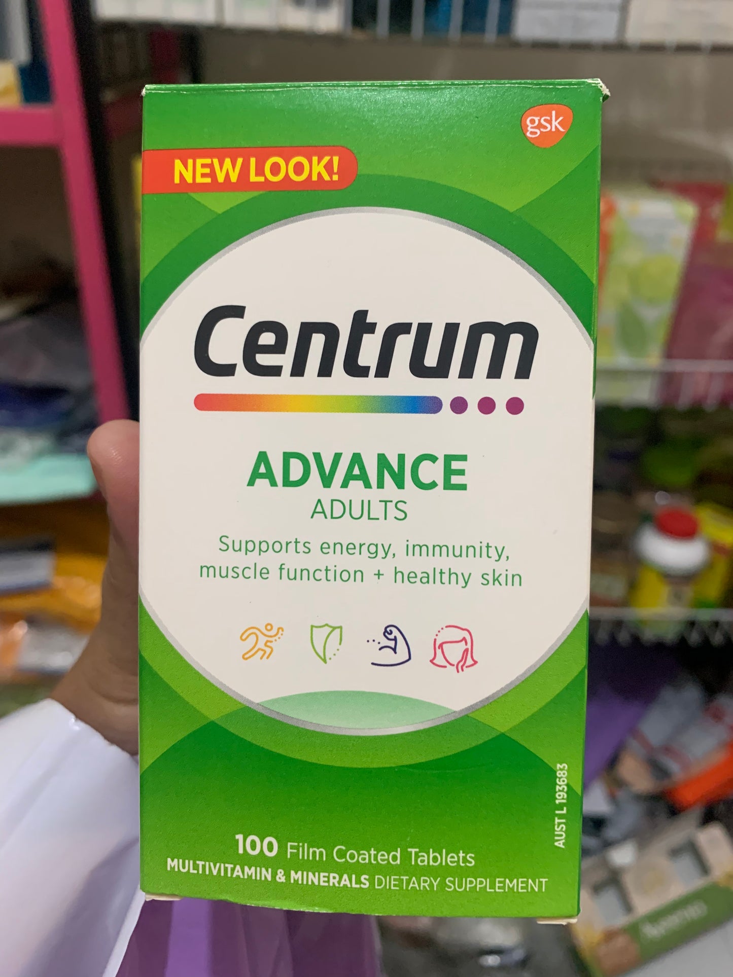 Centrum silver/ advance from US and Australia