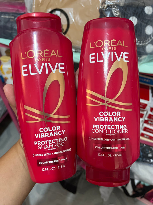 Loreal Color Vibrancy shampoo and conditioner set 375ml x2