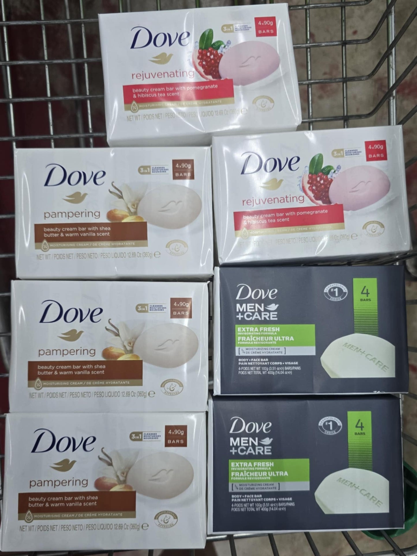 Dove Bar soaps 106 grams/125 grams bar by 4s and 6s