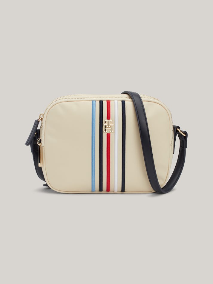 Tommy hilfiger camera bag nylon cream color