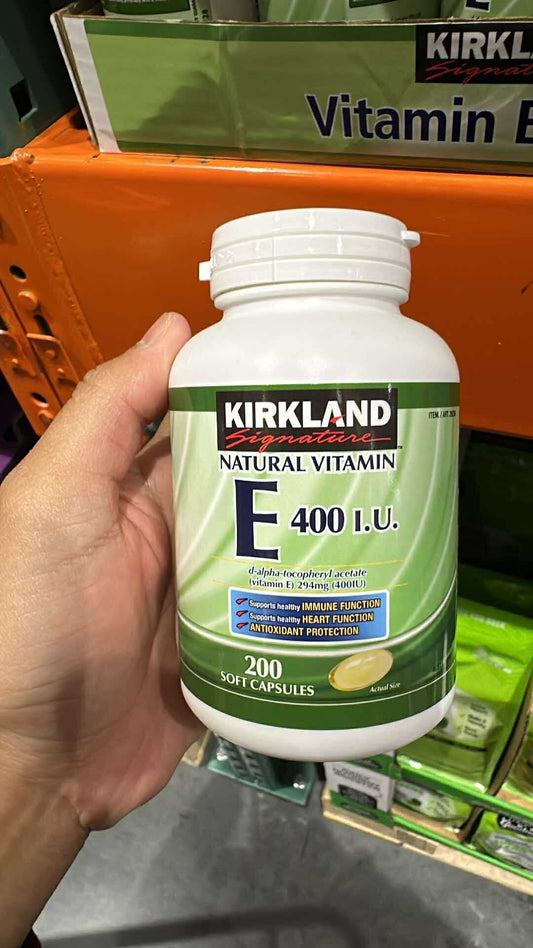 Kirkland vitamin E 400 IU from US and Australia
