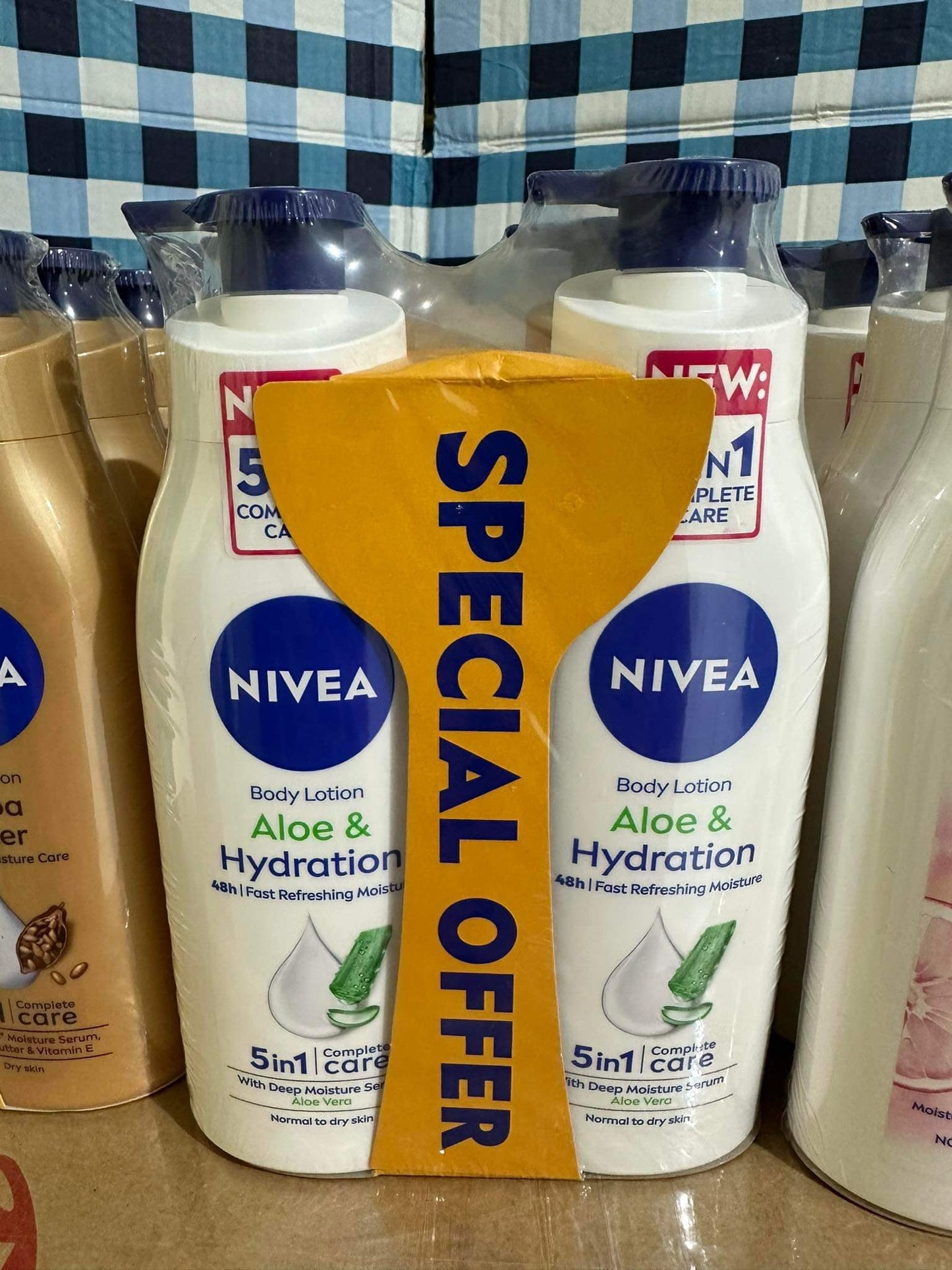 Nivea lotion 400ml with pump (sold per bottle)