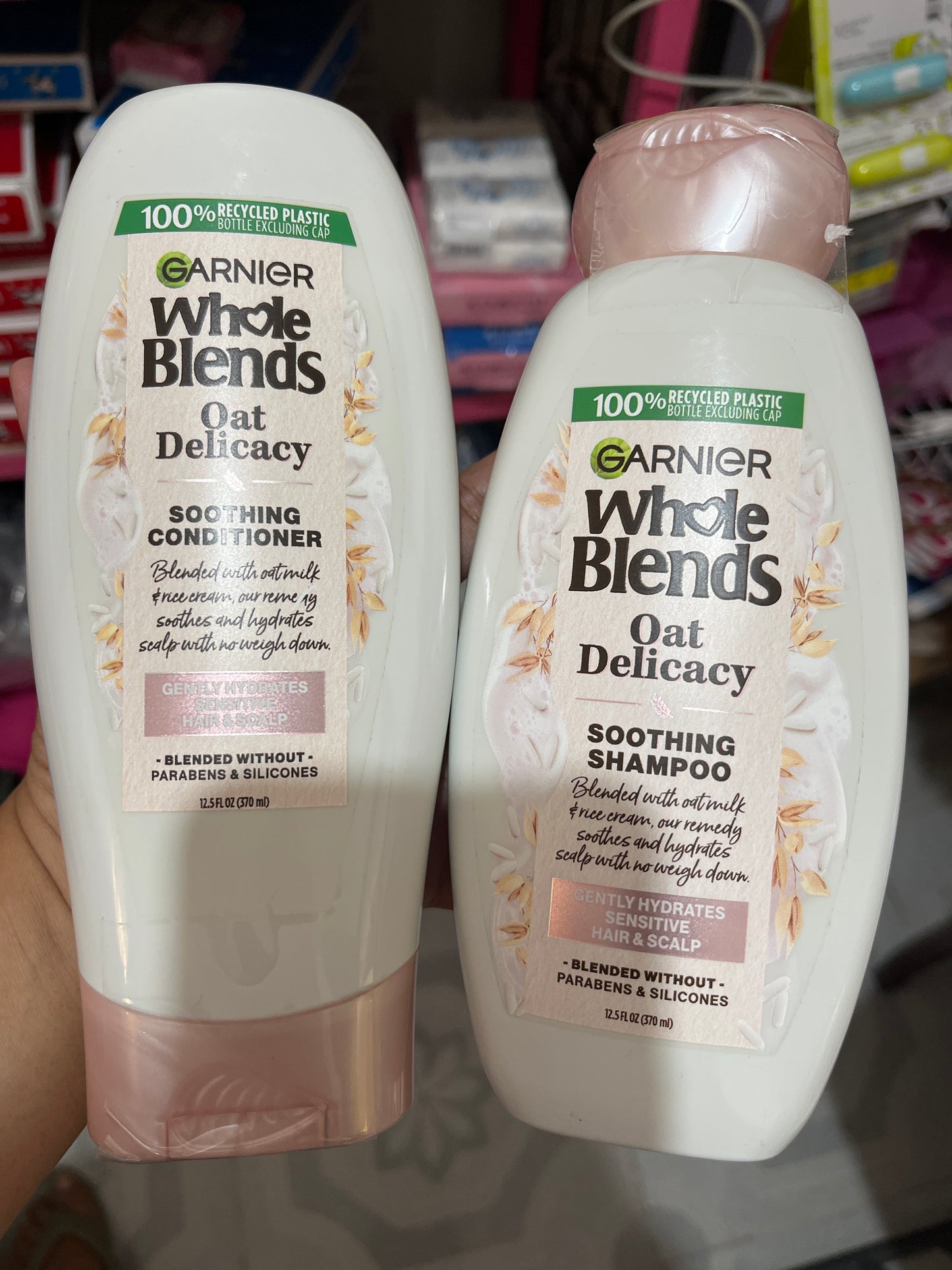 Garnier whole blends oat delicacy shampoo and conditioner