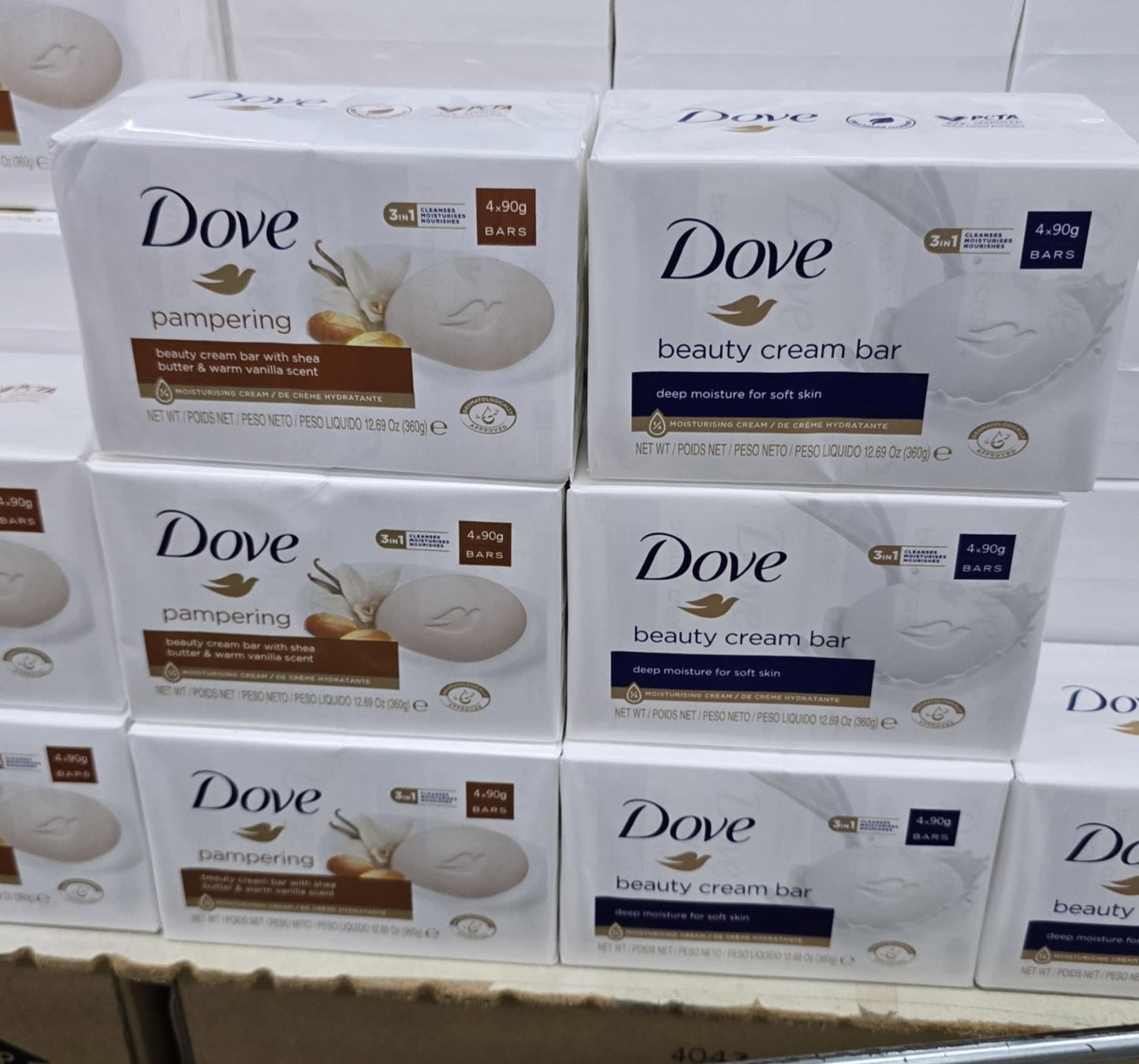 Dove Bar soaps 106 grams/125 grams bar by 4s and 6s