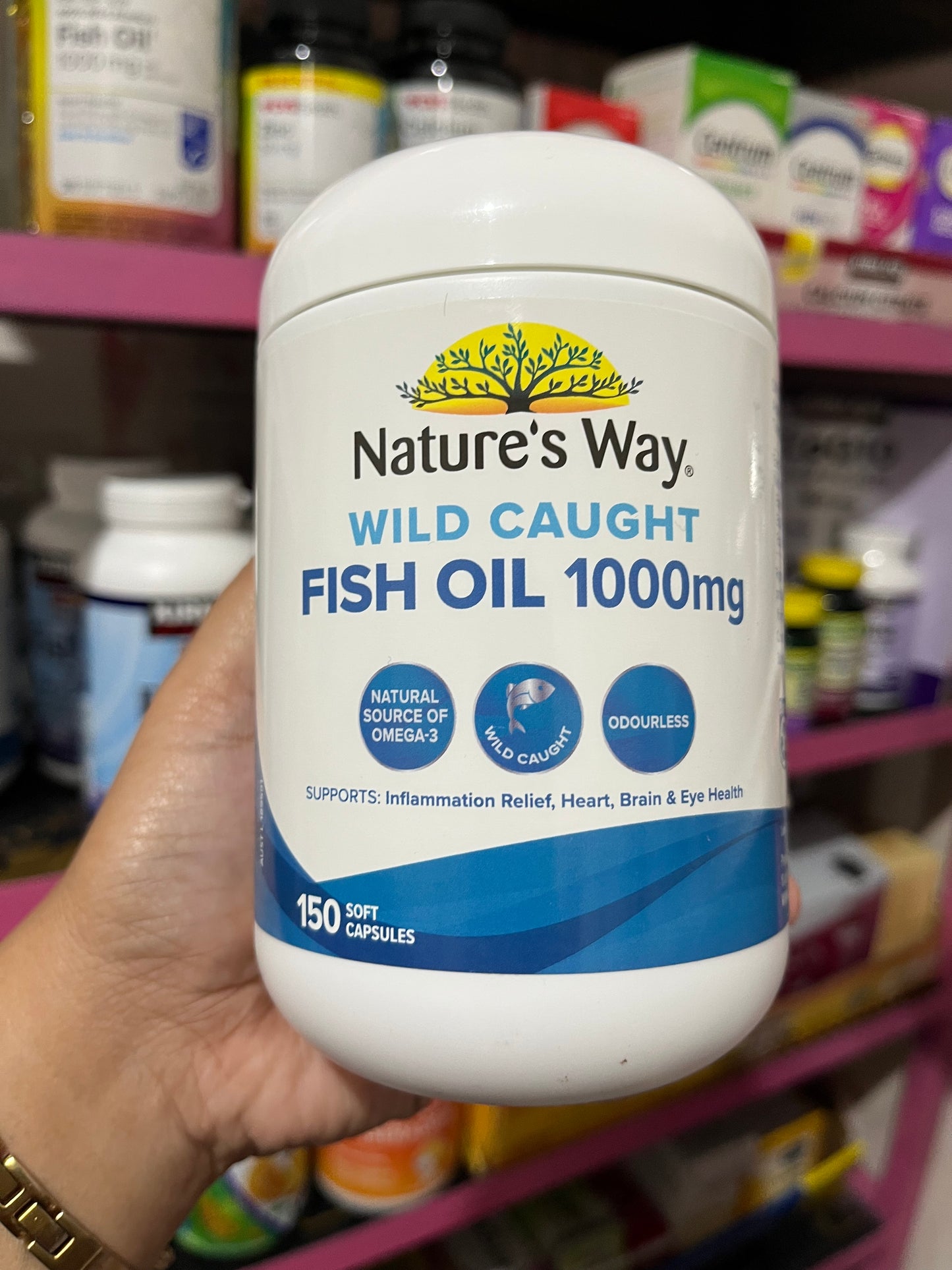 NATURE'S WAY/ NATURE'S OWN ODOURLESS FISH OIL 1000mg, 1500 mg and 3000mg 200 softgels