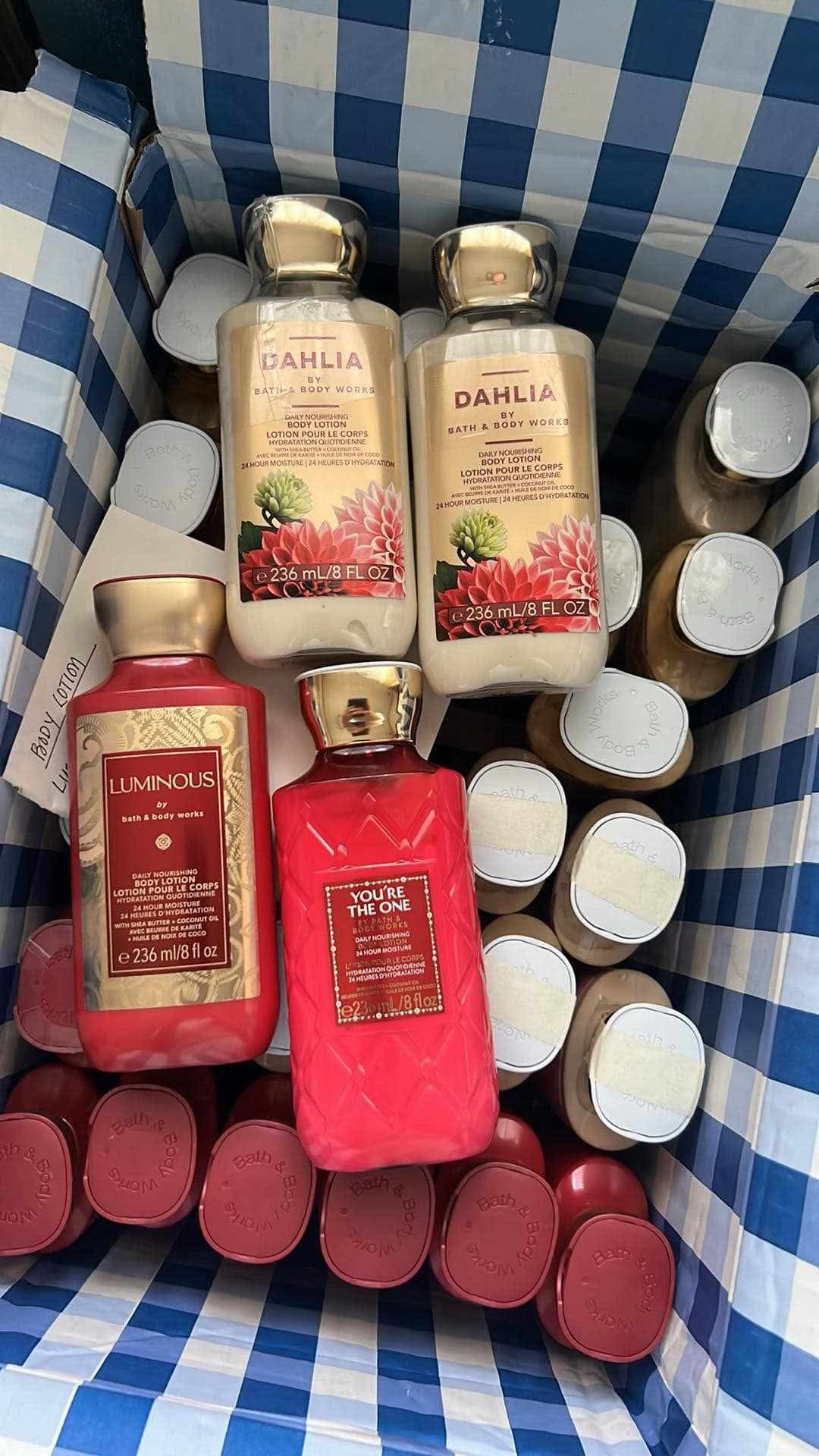 Bath and bodyworks lotion and body creams