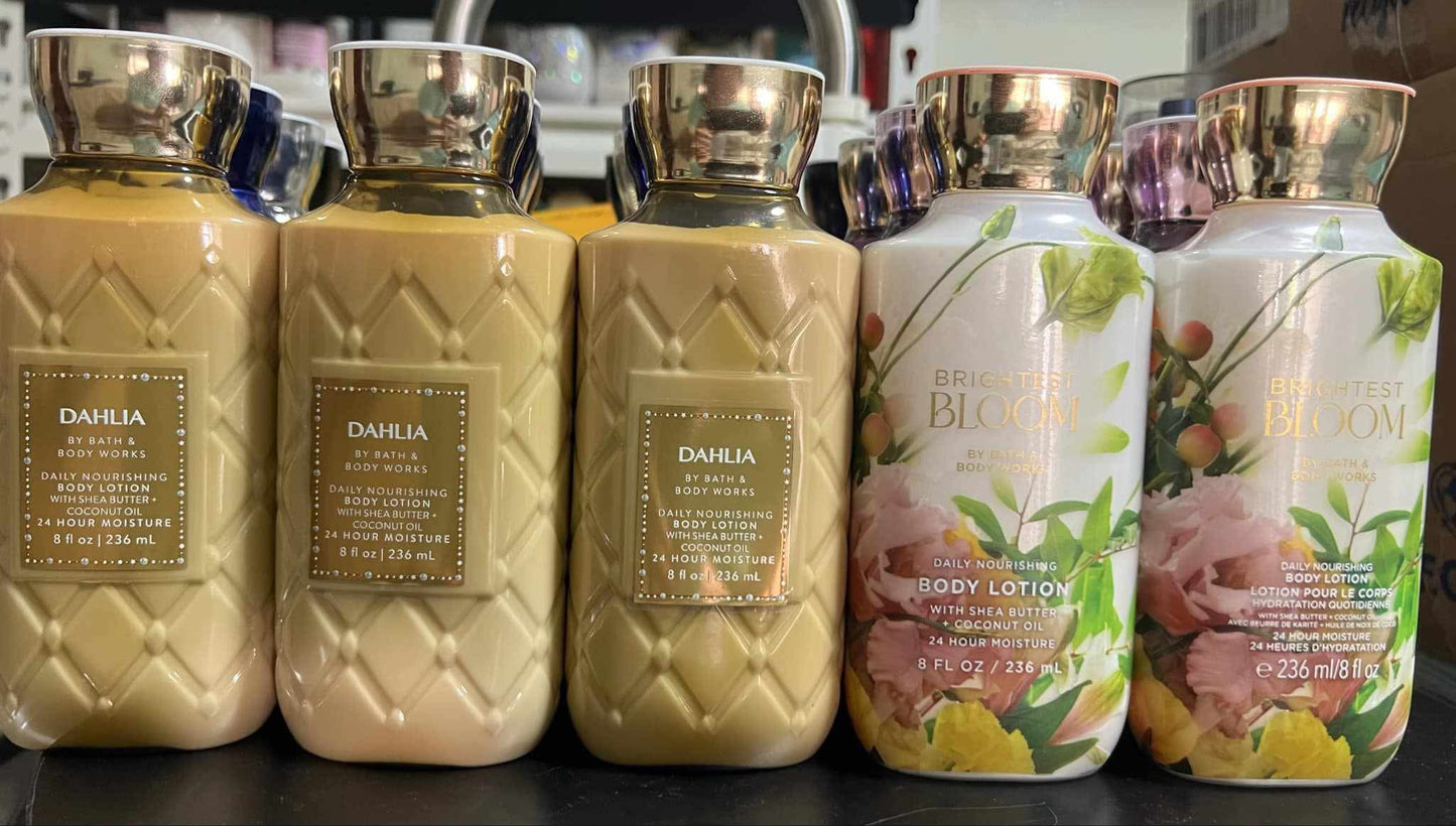 Bath and bodyworks lotion and body creams