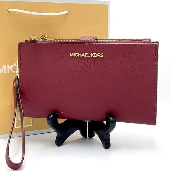 MK double zip wristlet