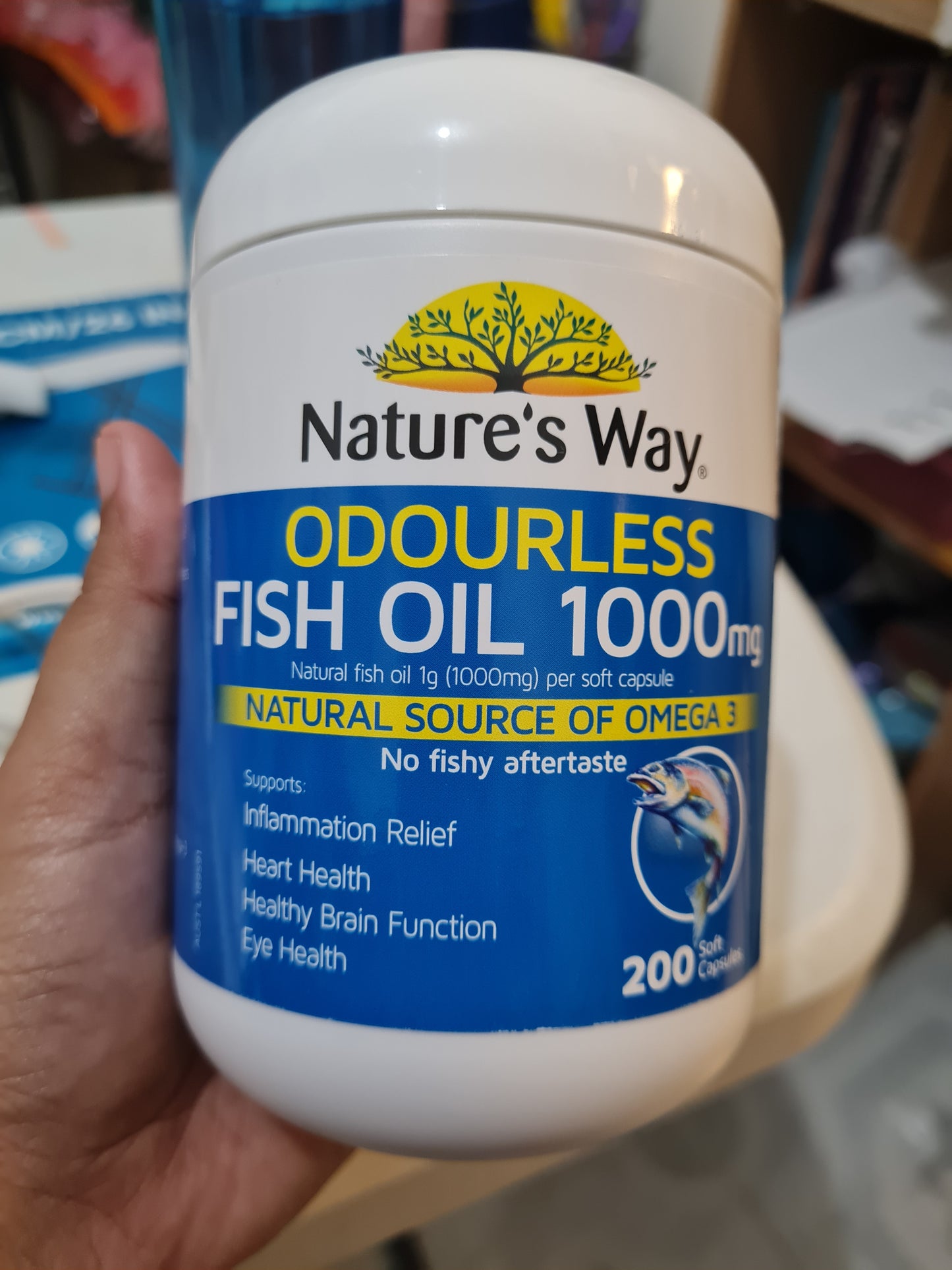 NATURE'S WAY/ NATURE'S OWN ODOURLESS FISH OIL 1000mg, 1500 mg and 3000mg 200 softgels