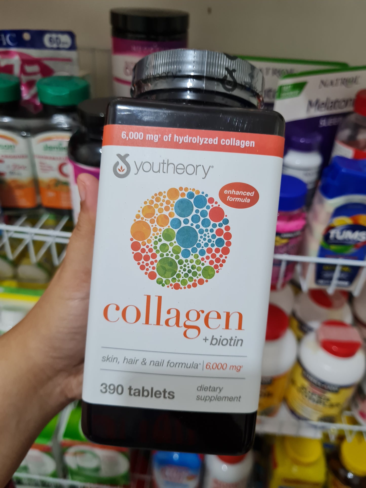 Youtheory Verisol Collagen with biotin 345 tablets from US